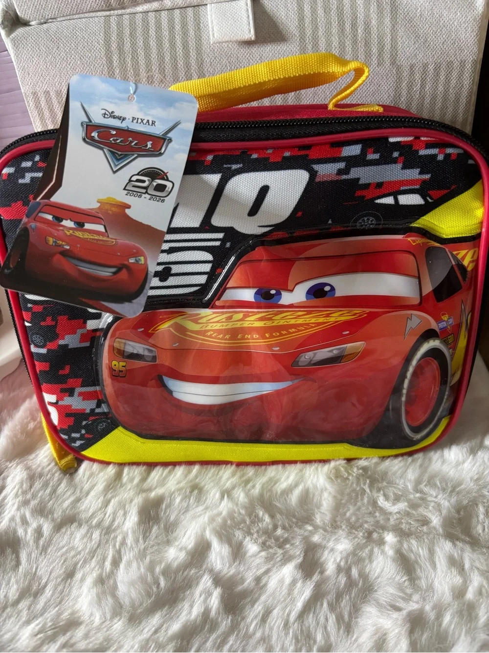 Cars Lightning McQueen Kids Lunch Bag - Red & Yellow